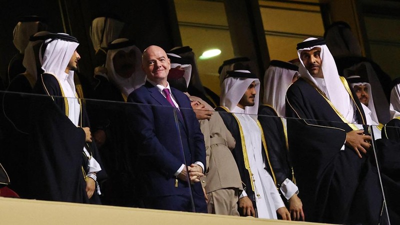 Pembukaan gelaran Piala Asia 2023 di Lusail Stadium, Lusail, Qatar pada Jumat (12/1/2024). (REUTERS/Ibraheem Al Omari)
