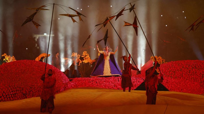 Pembukaan gelaran Piala Asia 2023 di Lusail Stadium, Lusail, Qatar pada Jumat (12/1/2024). (REUTERS/Ibraheem Al Omari)