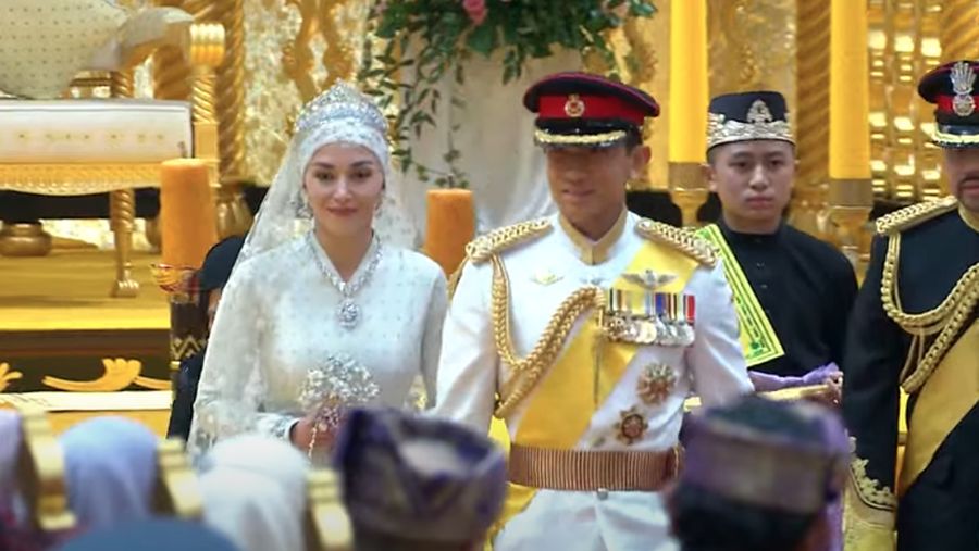 Acara resepsi pernikahan Pangeran Mateen dan Anisha Isa-Kalebic. (Dok. rtbgo.bn)