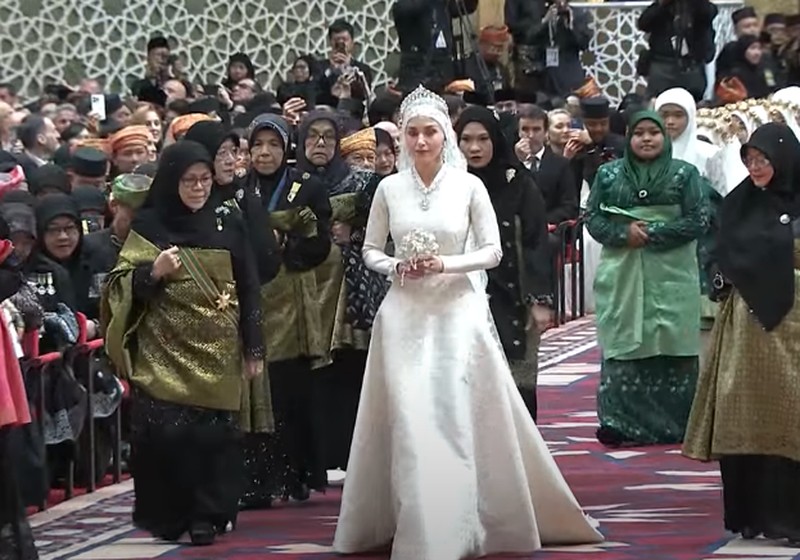 Acara resepsi pernikahan Pangeran Mateen dan Anisha Isa-Kalebic. (Dok. rtbgo.bn)