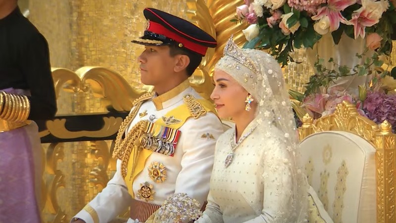 Acara resepsi pernikahan Pangeran Mateen dan Anisha Isa-Kalebic. (Dok. rtbgo.bn)