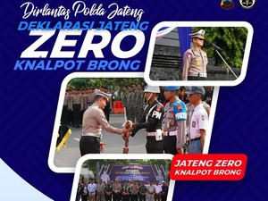 Dukung Pemilu Damai, Ditlantas Polda Jateng Deklarasi Zero Knalpot Brong