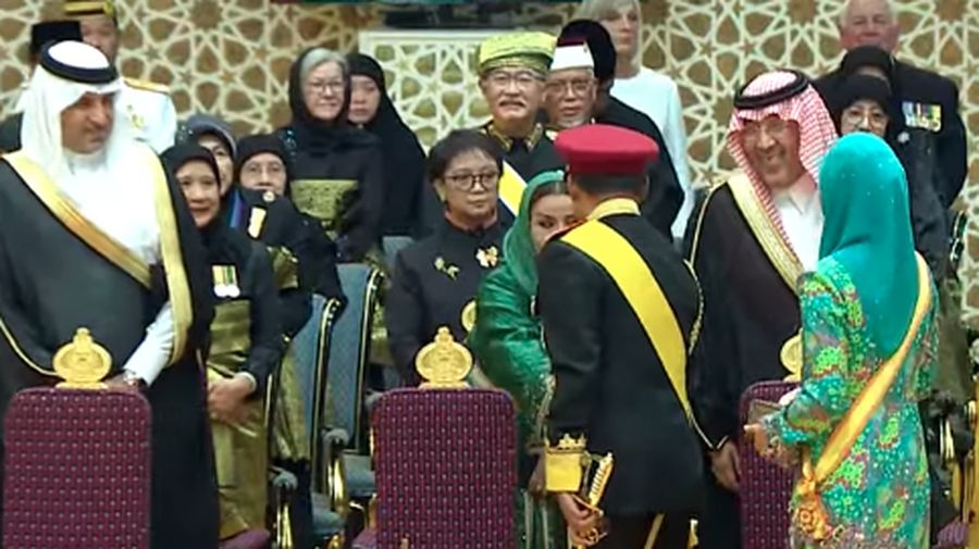 Presiden Joko Widodo menghadiri resepsi pernikahan Pangeran Mateen dan Anisha Isa-Kalebic. (Dok. rtbgo.bn)