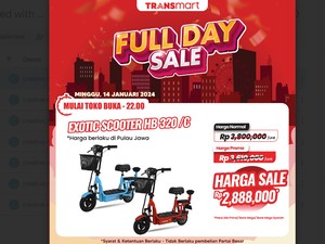 Sepeda Listrik Diskon Gede di Transmart Full Day, Segera Angkut