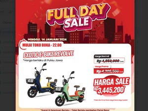 Buruan! Sepeda Listrik di Transmart Full Day Sale Diskon Besar