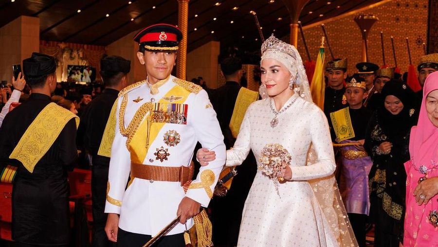 Acara resepsi pernikahan Pangeran Mateen dan Anisha Isa-Kalebic. (Dok. rtbgo.bn)