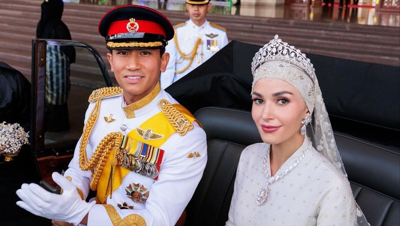 Acara resepsi pernikahan Pangeran Mateen dan Anisha Isa-Kalebic. (Dok. rtbgo.bn)