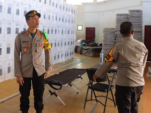 Polres Rohil Buat Posko Bersama Pantau Pemilu