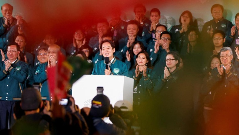 Lai Ching Te berhasil memenangkan pemilihan Presiden Taiwan. (REUTERS/Carlos Garcia Rawlins)