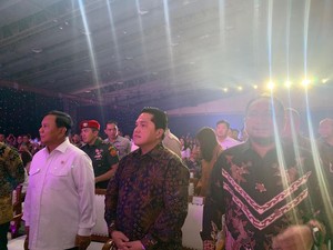 Prabowo Hadiri Perayaan Natal Kementerian BUMN di JCC Senayan