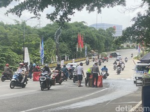 Penutup Gorong-Gorong GDC Depok Rusak Lagi, Polisi Pasang Water Barrier