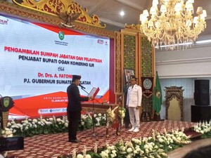 Sekda OKI Dilantik Jadi Pj Bupati, Diminta Fokus Tangani Karhutla