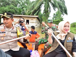 Banjir di Musi Rawas, Polres-Pemkab Kucurkan Bantuan-Bangun Posko