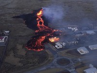 Potret Lahar Panas Letusan Gunung Api Bakar Rumah-Rumah Warga Islandia