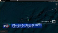 Video: Kapal Kontainer AS Dihantam Rudal Balistik Houthi