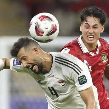Potret Duel Sengit Timnas Indonesia Melawan Irak di Piala Asia 2023