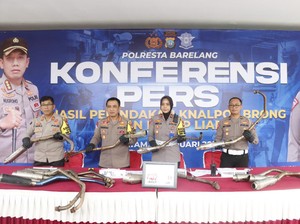 Polisi Sita 452 Knalpot Brong dan 28 Motor Balap Liar di Batam