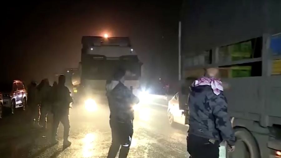 Suasana pasca serangan rudal Pengawal Iran di Erbil, Irak, Selasa (16/1/2024). (REUTRERS)