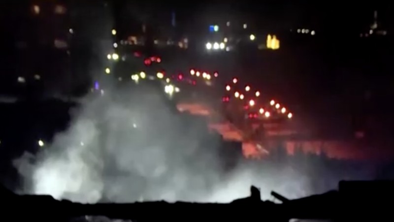 Suasana pasca serangan rudal Pengawal Iran di Erbil, Irak, Selasa (16/1/2024). (REUTRERS)
