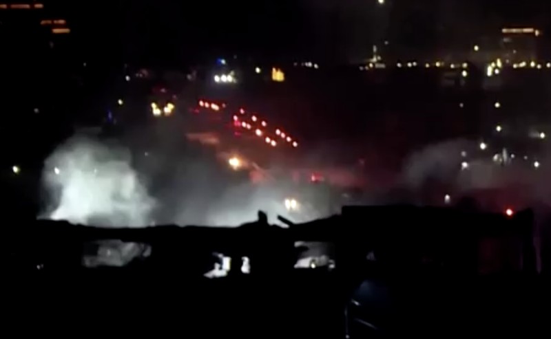 Suasana pasca serangan rudal Pengawal Iran di Erbil, Irak, Selasa (16/1/2024). (REUTRERS)