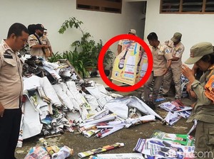 Satpol PP Bone Tertibkan 294 APK Caleg di Pohon, Ada Baliho Anak Eks Bupati