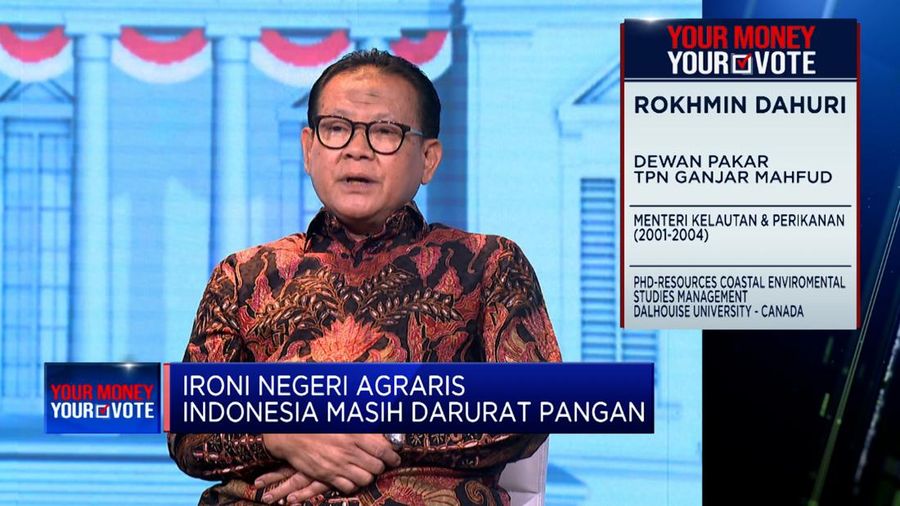 Dewan Pakar TPN Ganjar Mahfud, Rokhmin Dahuri dalam Your Money Your Vote. (CNBC Indonesia TV)