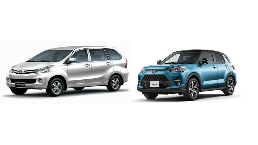 Foto kolase Avanza dan Toyota Raize. (CNBC Indonesia)