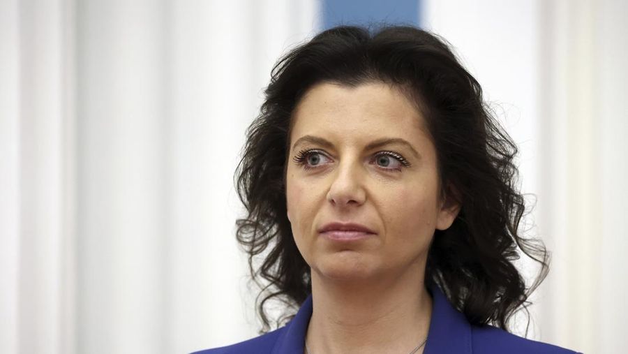 Margarita Simonyan. (Valeriy Sharifulin, Sputnik, Kremlin Pool Photo via AP, File)