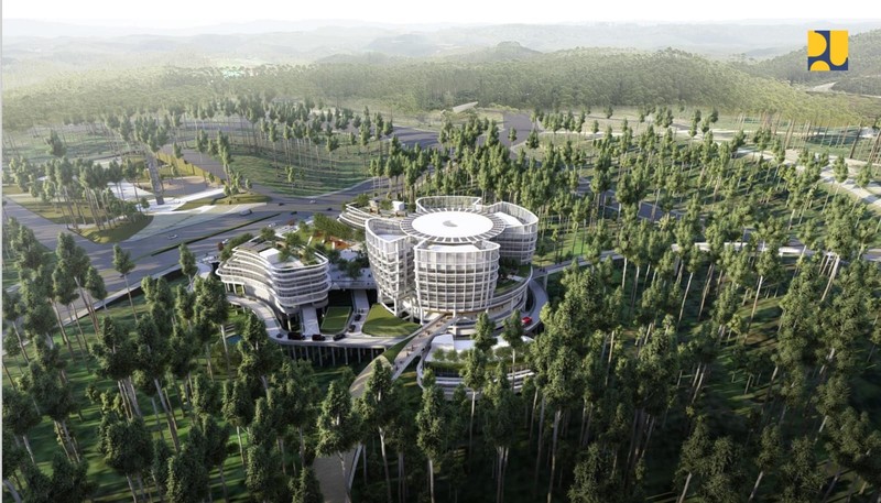 Presiden Joko Widodo meresmikan peletakan batu pertama atau groundbreaking proyek pembangunan Kantor Otorita Ibu Kota Nusantara (OIKN) di Ibu Kota Nusantara (IKN), Sepaku, Penajam Paser Utara, Kalimantan Timur, Rabu (17/1/2024). Presiden Joko Widodo meresmikan peletakan batu pertama atau groundbreaking proyek pembangunan Kantor Otorita Ibu Kota Nusantara (OIKN) di Ibu Kota Nusantara (IKN), Sepaku, Penajam Paser Utara, Kalimantan Timur, Rabu (17/1/2024). (CNBC Indonesia/Tri Susilo)