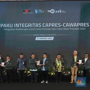 Aksi Capres-Cawapres RI Adu Gagasan Komitmen Anti Korupsi
