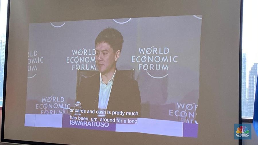 CEO Dana, Vince Iswara di World Economic Forum (CNBC Indonesia/Novina)