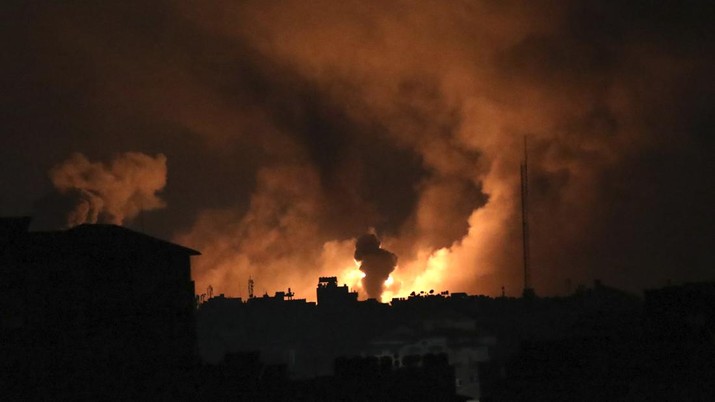 Ilustrasi ledakan. (AP Photo/Abed Khaled)
