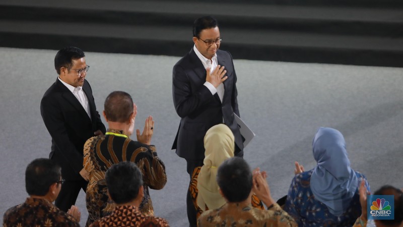 Dialog Paku Integritas capres-cawapres di KPK, Jakarta, Rabu (17/1/2024). (CNBC Indonesia/Muhammad Sabki)
