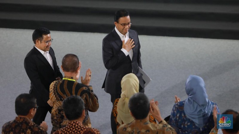 Dialog Paku Integritas capres-cawapres di KPK, Jakarta, Rabu (17/1/2024). (CNBC Indonesia/Muhammad Sabki)