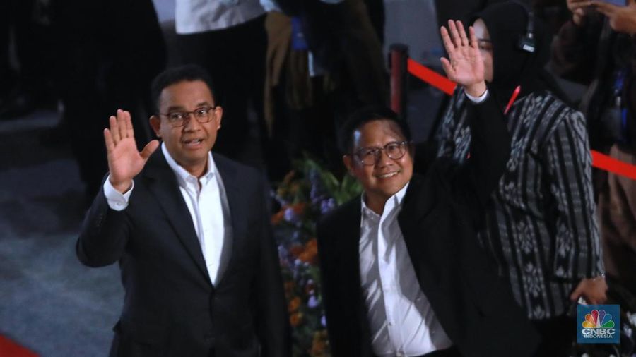 Dialog Paku Integritas capres-cawapres di KPK, Jakarta, Rabu (17/1/2024). (CNBC Indonesia/Muhammad Sabki)