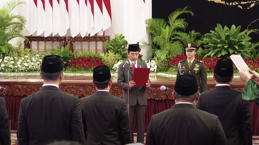 Pelantikan Anggota KPPU di Istana Negara. (YouTube/Sekretariat Presiden)