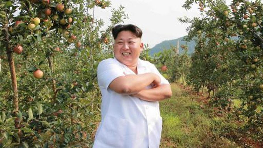 This undated picture released from North Korea's official Korean Central News Agency (KCNA) on August 18, 2015 shows North Korean leader Kim Jong-Un visiting the Taedonggang Combined Fruit Farm in Pyongyang. AFP PHOTO / KCNA via KNS REPUBLIC OF KOREA OUT
THIS PICTURE WAS MADE AVAILABLE BY A THIRD PARTY. AFP CAN NOT INDEPENDENTLY VERIFY THE AUTHENTICITY, LOCATION, DATE AND CONTENT OF THIS IMAGE. THIS PHOTO IS DISTRIBUTED EXACTLY AS RECEIVED BY AFP.
---EDITORS NOTE--- RESTRICTED TO EDITORIAL USE - MANDATORY CREDIT