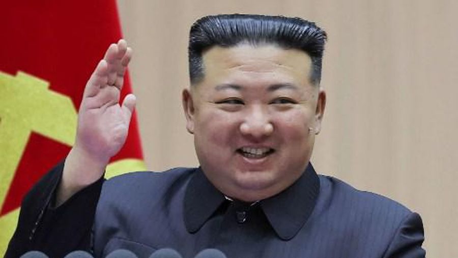 This picture taken on December 4, 2023 and released from North Korea's official Korean Central News Agency (KCNA) via KNS on December 5, 2023 shows North Korea's leader Kim Jong Un addressing the Fifth National Mothers' Congress in Pyongyang. (Photo by KCNA VIA KNS / AFP) / South Korea OUT / REPUBLIC OF KOREA OUT
---EDITORS NOTE--- RESTRICTED TO EDITORIAL USE - MANDATORY CREDIT 