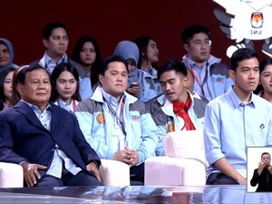 Datang ke Debat Cawapres, Erick Thohir: Salut Mas Gibran!