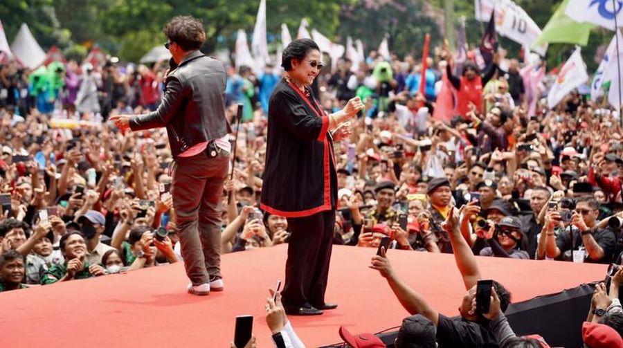 Kampanye Ganjar, Slank ajak Megawati Joget. (Dok TPN Ganjar-Mahfud)