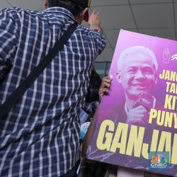 Riuh Pendukung Ganjar-Mahfud Jelang Debat Cawapres Kedua