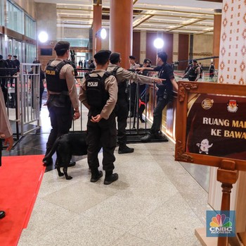 Penampakan Pengamanan Berlapis Jelang Debat Cawapres di JCC Senayan