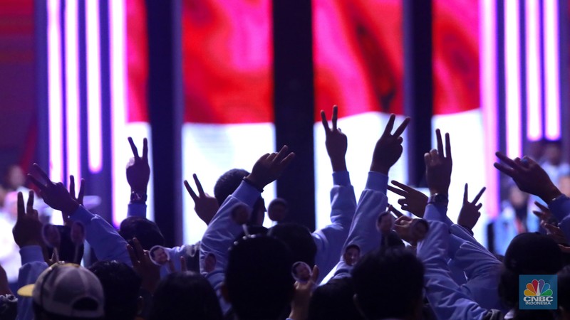 Suasana debat calon wakil presiden Pemilu 2024 di JCC, Jakarta, Minggu, (21/1/2024). (CNBC Indonesia/Muhammad Sabki)