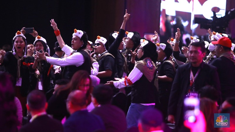 Suasana debat calon wakil presiden Pemilu 2024 di JCC, Jakarta, Minggu, (21/1/2024). (CNBC Indonesia/Muhammad Sabki)