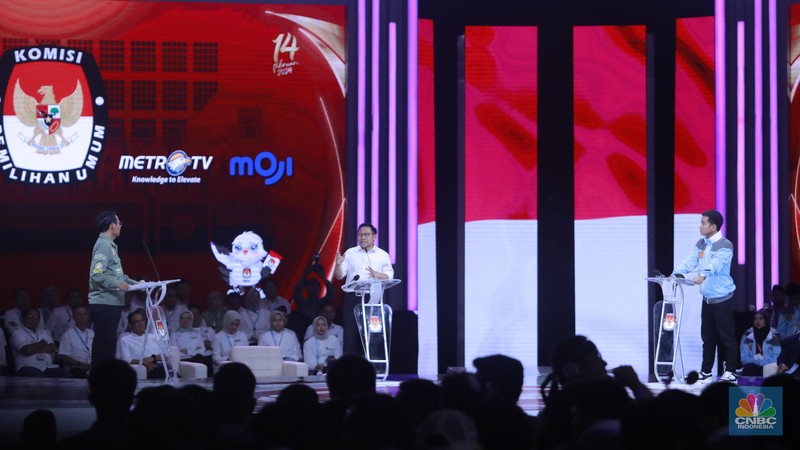Suasana saat debat keempat Calon Wakil Presiden (Cawapres) Pemilu Tahun 2024. (CNBC Indonesia/Muhammad Sabki) Suasana saat debat keempat Calon Wakil Presiden (Cawapres) Pemilu Tahun 2024. (CNBC Indonesia/Muhammad Sabki)