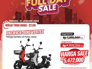 Sepeda Listrik di Transmart Full Day Diskon Jutaan Rupiah