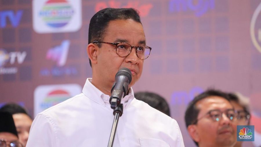 Capres dan Cawapres no 1, Anies Baswedan dan Muhaimin Iskandar. (CNBC Indonesia/Faisal Rahman)