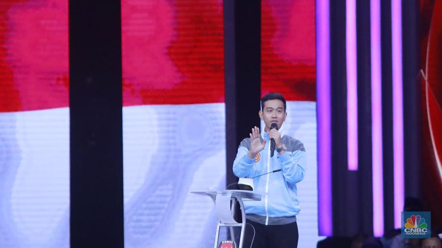 Cawapres no 2 Gibran Rakabuming Raka. (CNBC Indonesia/Muhamad Sabki)