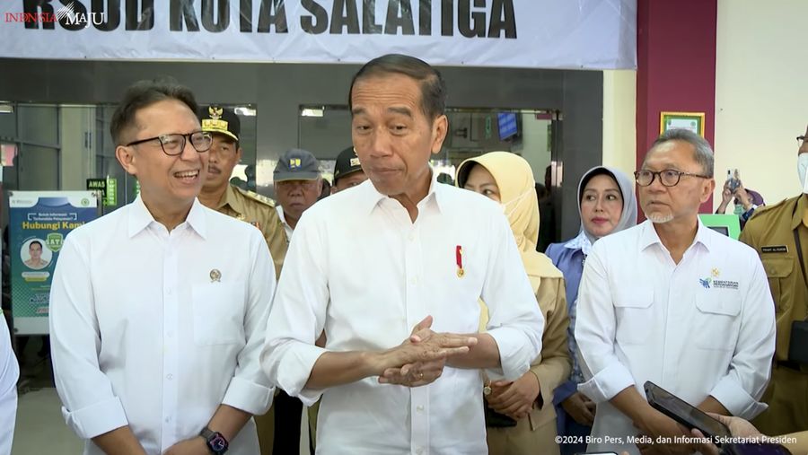Keterangan Pers Presiden Jokowi Usai Tinjau RSUD Kota Salatiga, 22 Januari 2024. (Tangkapan Layar Youtube)