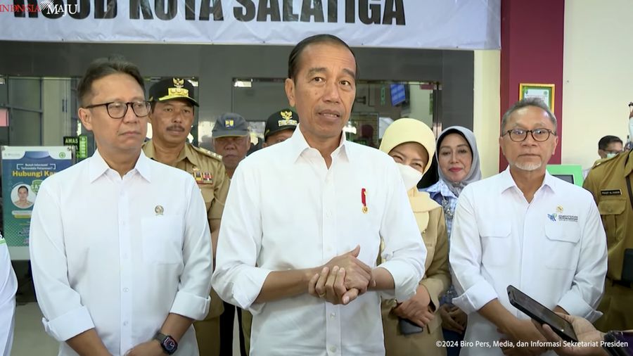 Keterangan Pers Presiden Jokowi Usai Tinjau RSUD Kota Salatiga, 22 Januari 2024. (Tangkapan Layar Youtube)